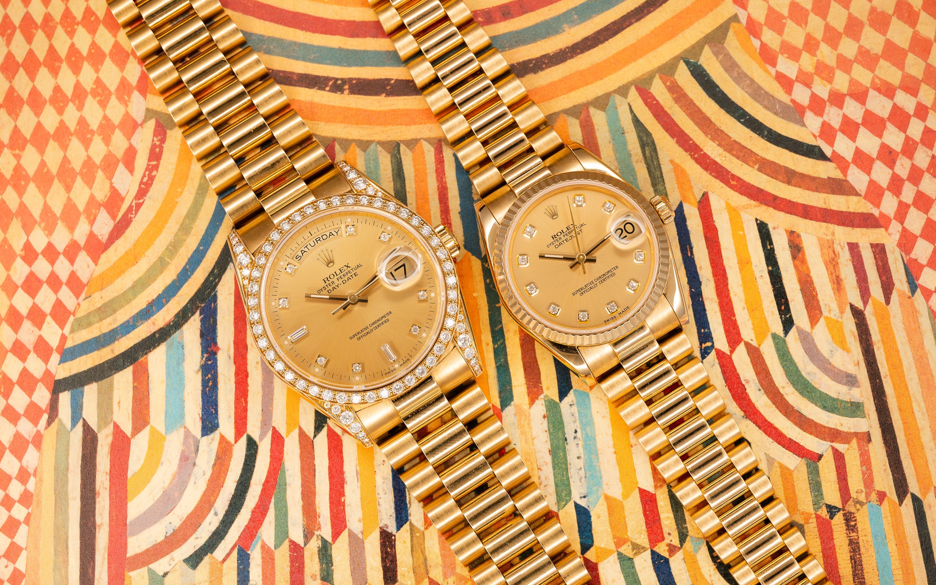 Day-Date President 18388 'Diamond Lugs' Champagne Diamond Dial Yellow Gold 36mm