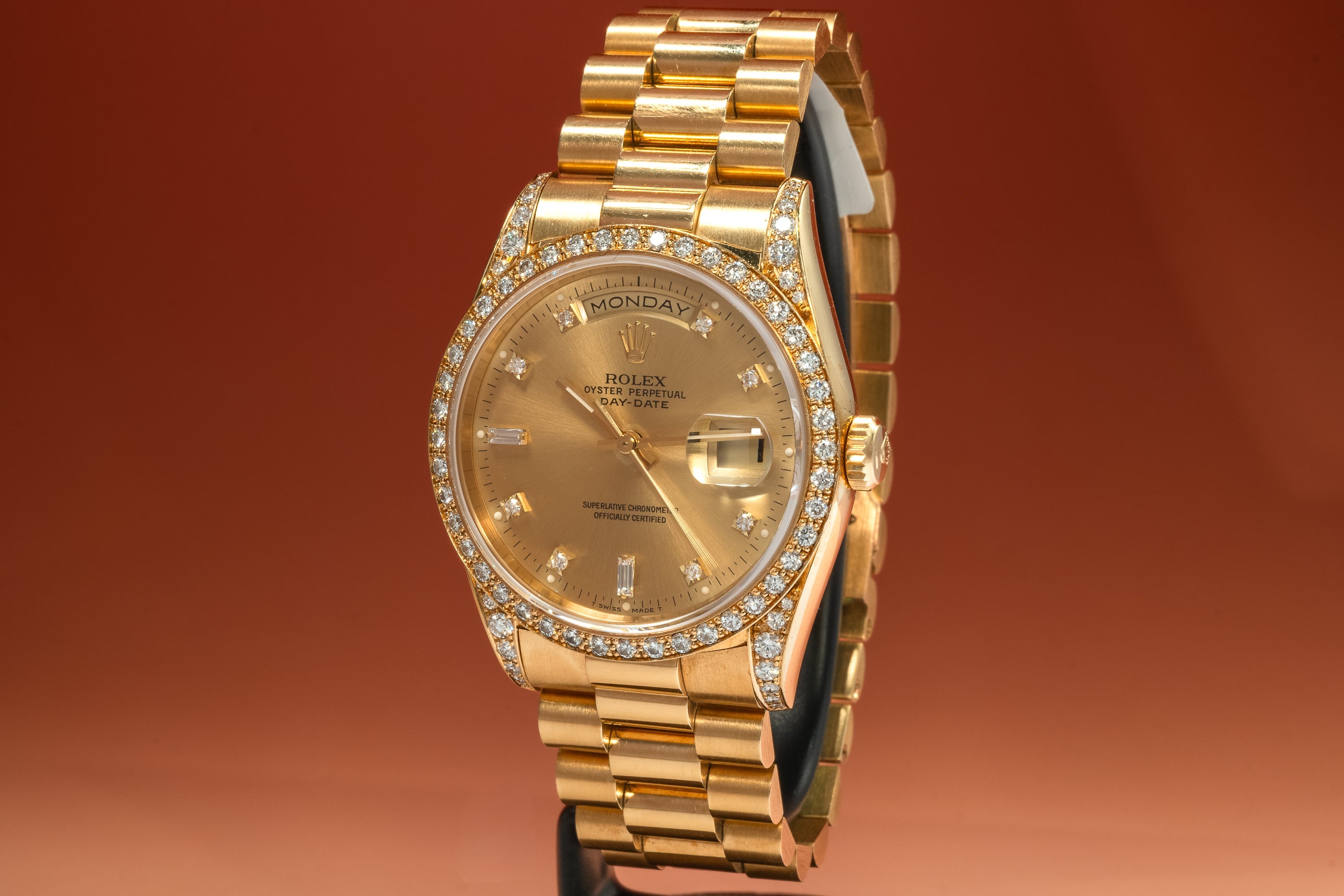 Day-Date President 18388 'Diamond Lugs' Champagne Diamond Dial Yellow Gold 36mm