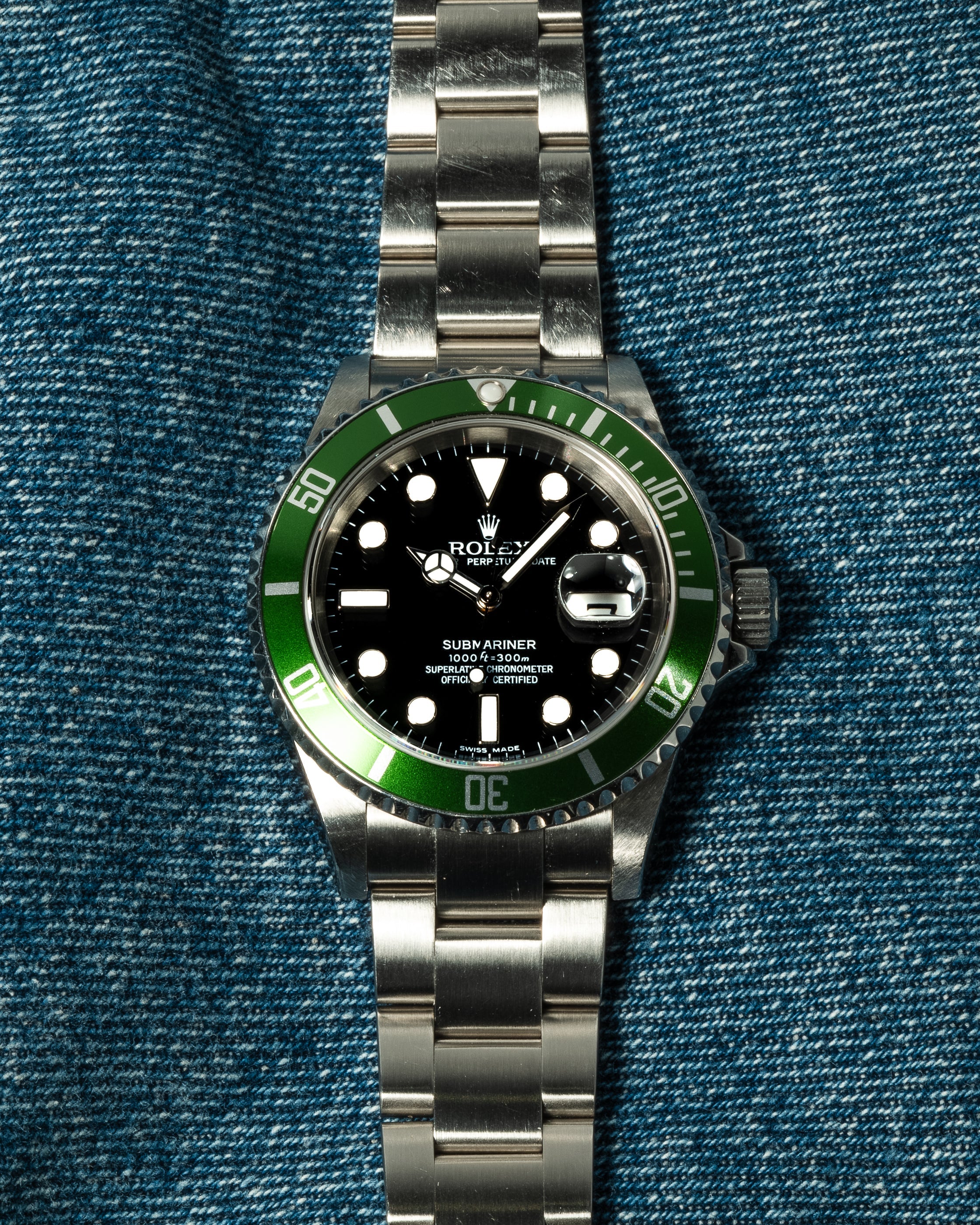 Submariner Date 16610LV 50th Anniversary 'Kermit' Steel 40mm