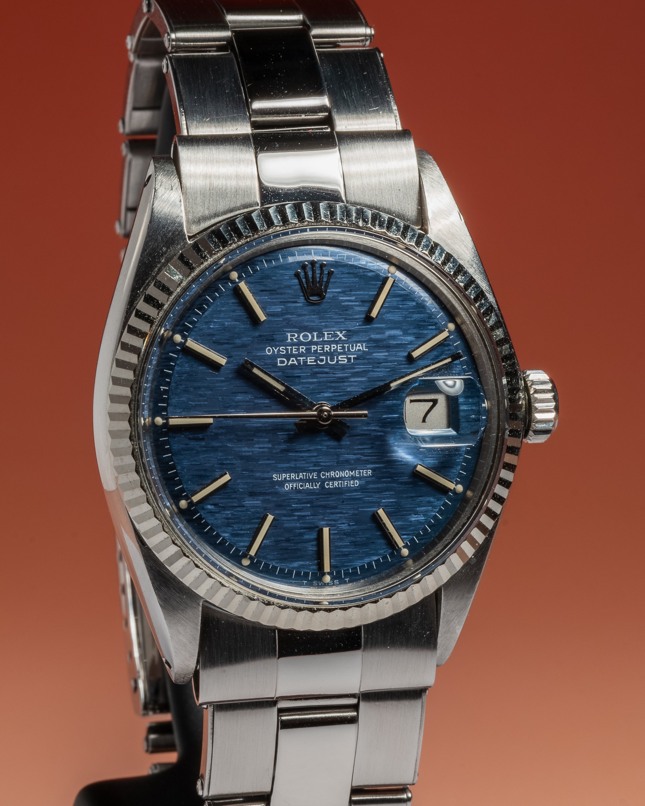 1970 Rolex Datejust 1601 Blue Shantung Dial