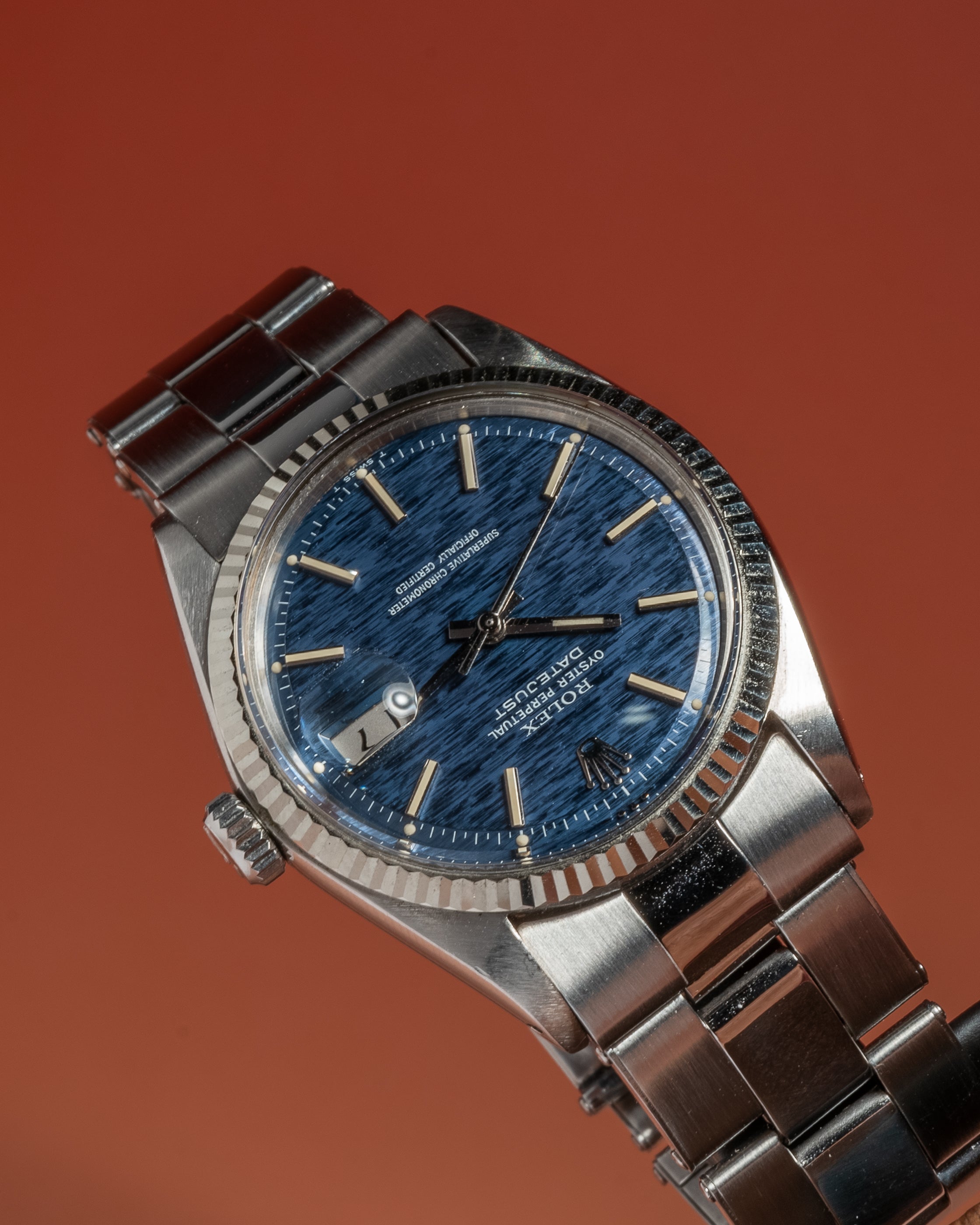 1970 Rolex Datejust 1601 Blue Shantung Dial