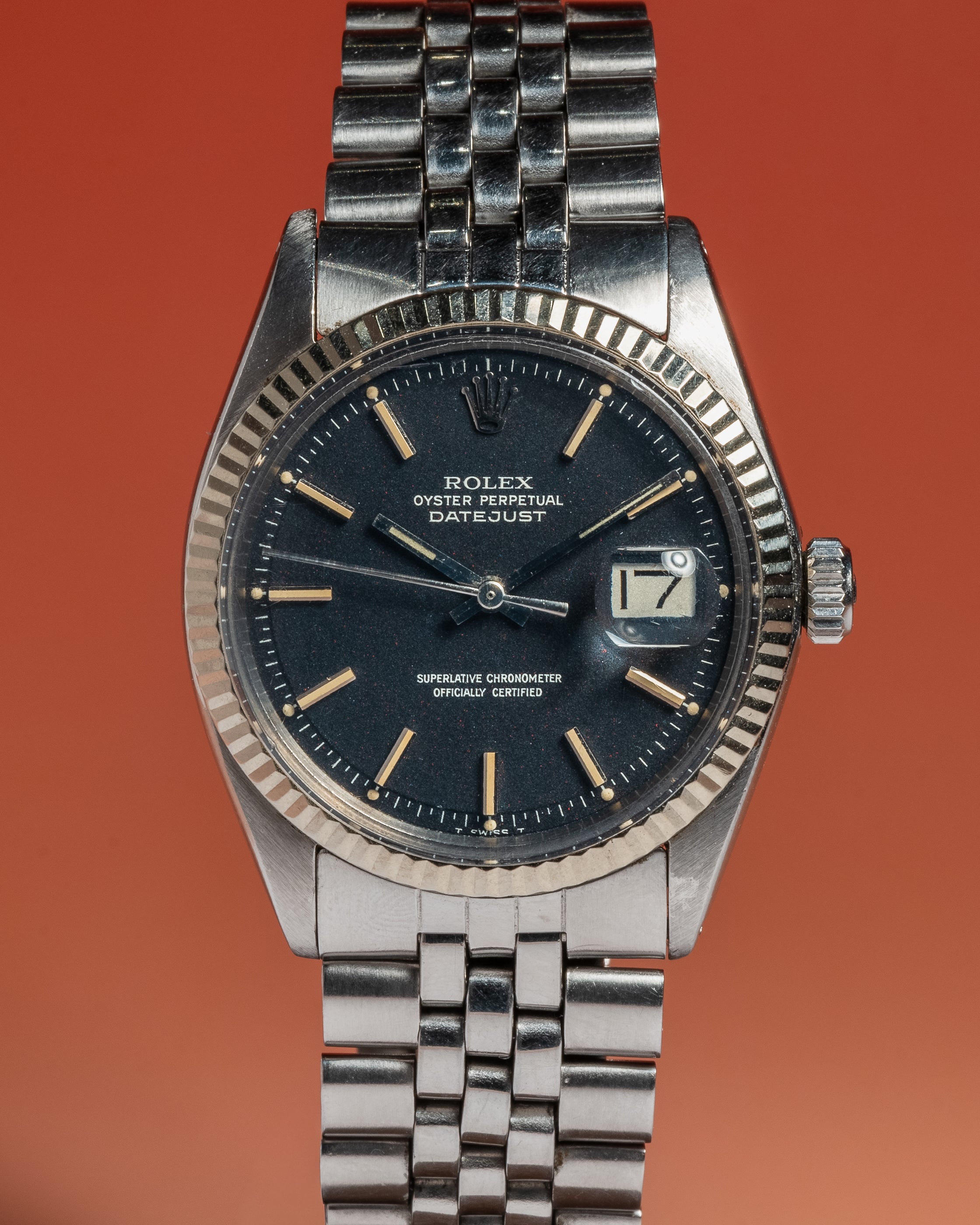 1972 Rolex Datejust 1601 Black Confetti Dial