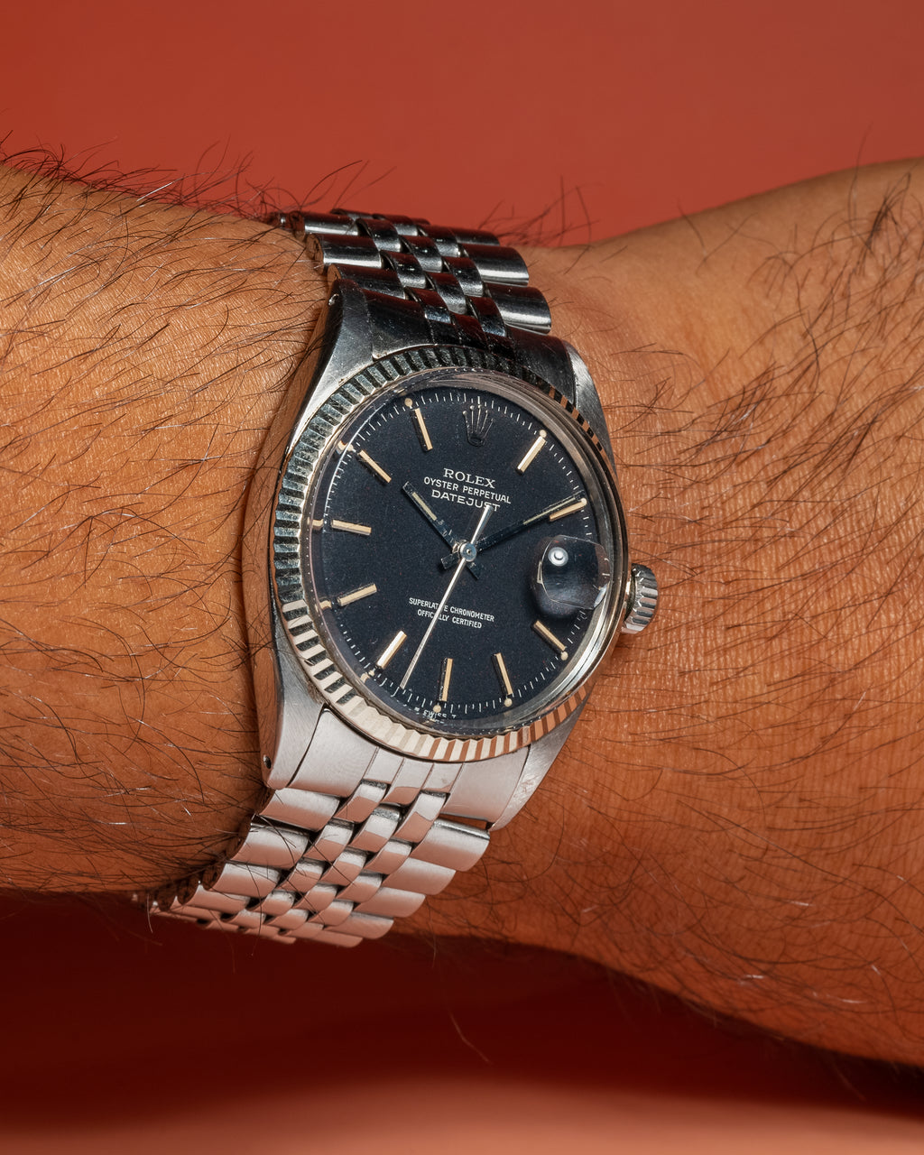 1972 Rolex Datejust 1601 Black Confetti Dial