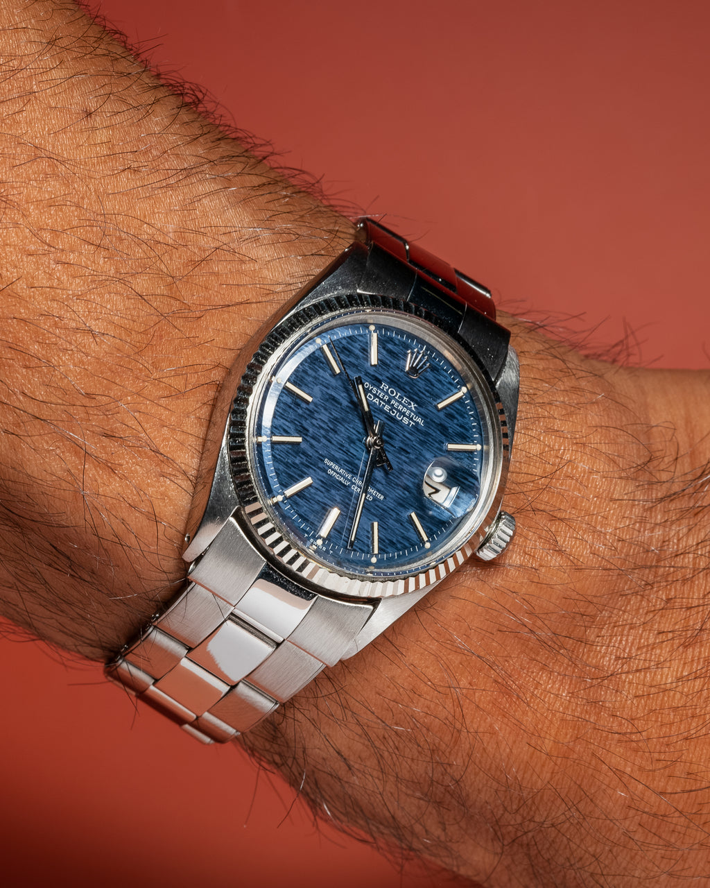 1970 Rolex Datejust 1601 Blue Shantung Dial