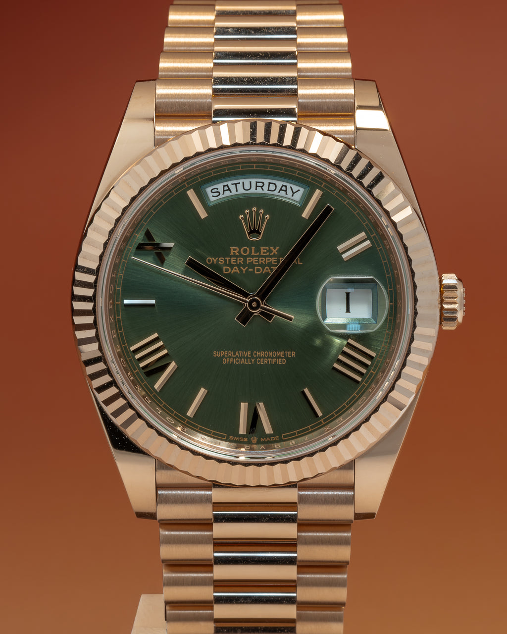 2023 Rolex Day-Date 228235 Olive Green Dial with Box and Papers