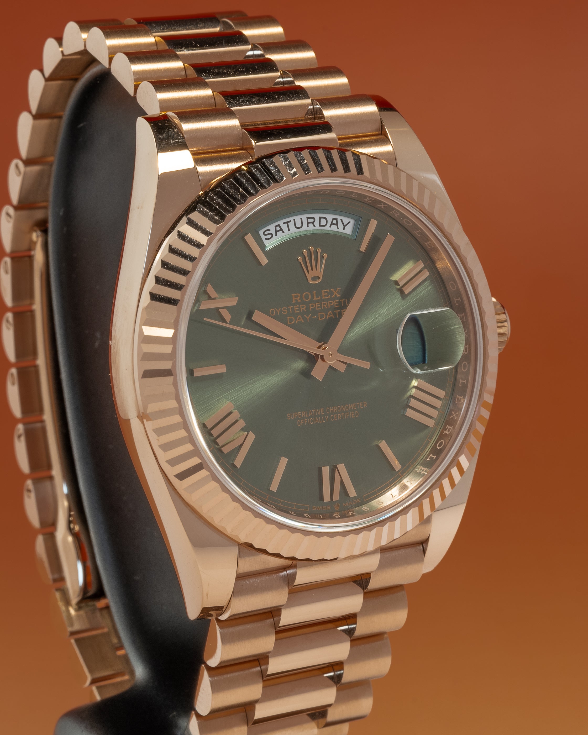 2023 Rolex Day-Date 228235 Olive Green Dial with Box and Papers