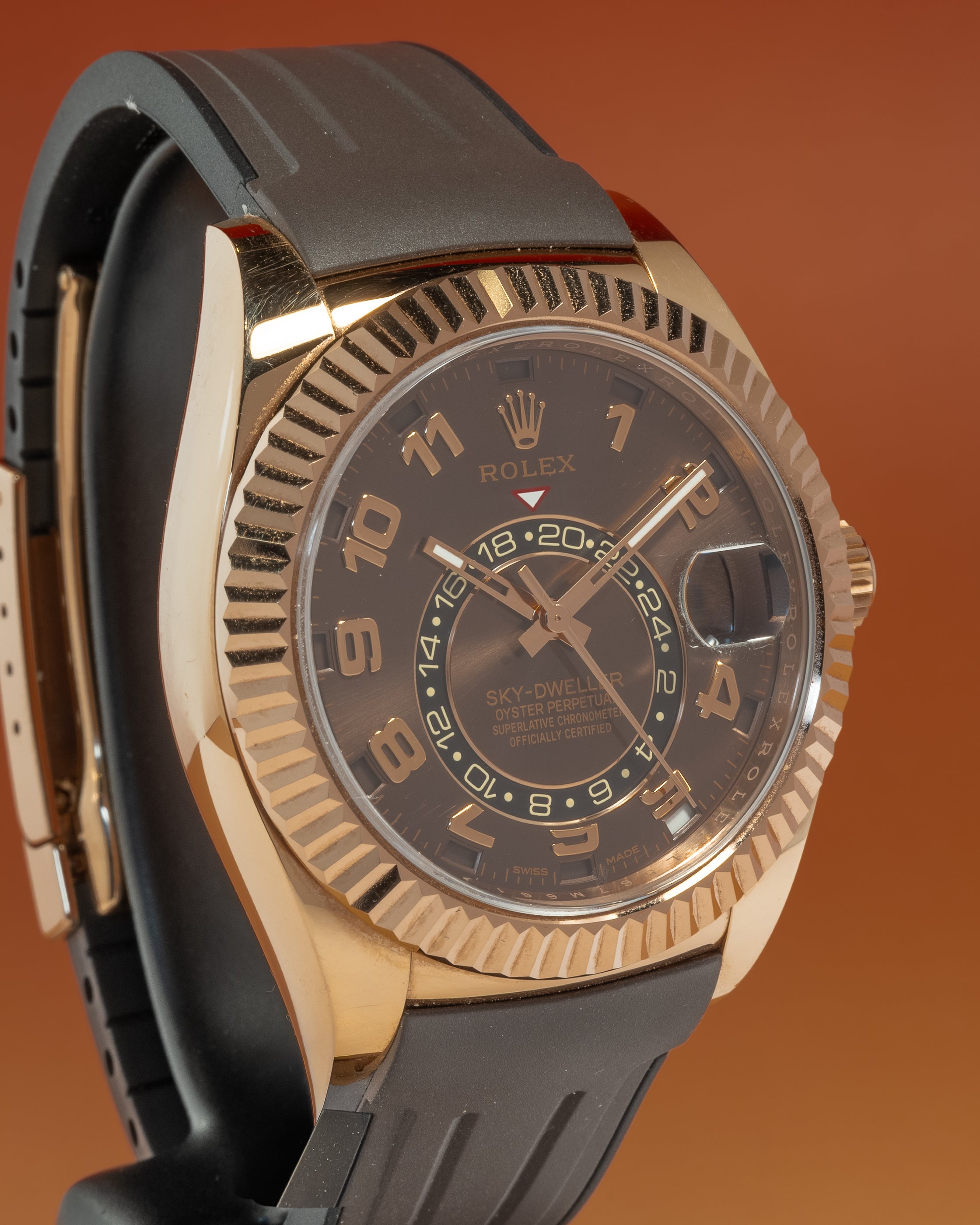 2016 Rolex Sky-Dweller 326135 Chocolate Arabic Dial with Box and Papers