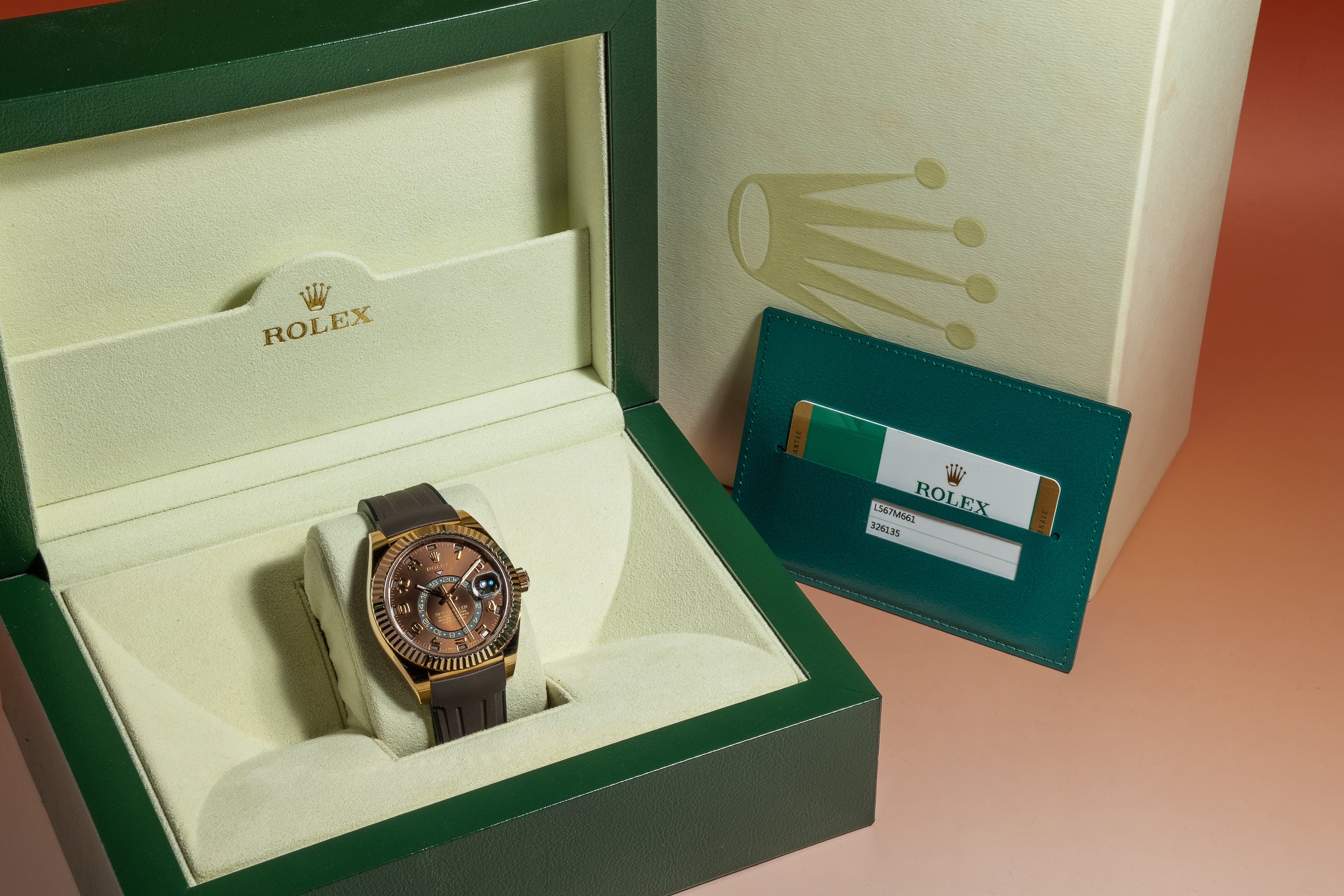 2016 Rolex Sky-Dweller 326135 Chocolate Arabic Dial with Box and Papers