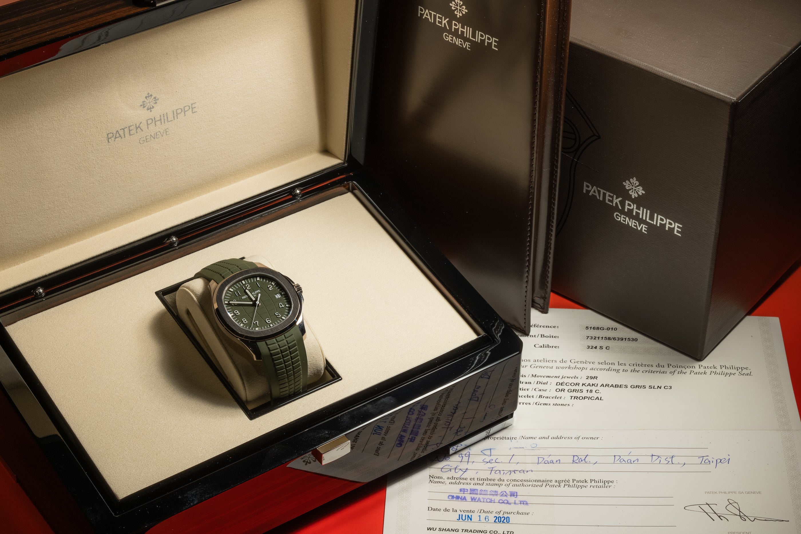 2020 Patek Philippe Aquanaut 5168 Green Dial Uncut with Box and Papers