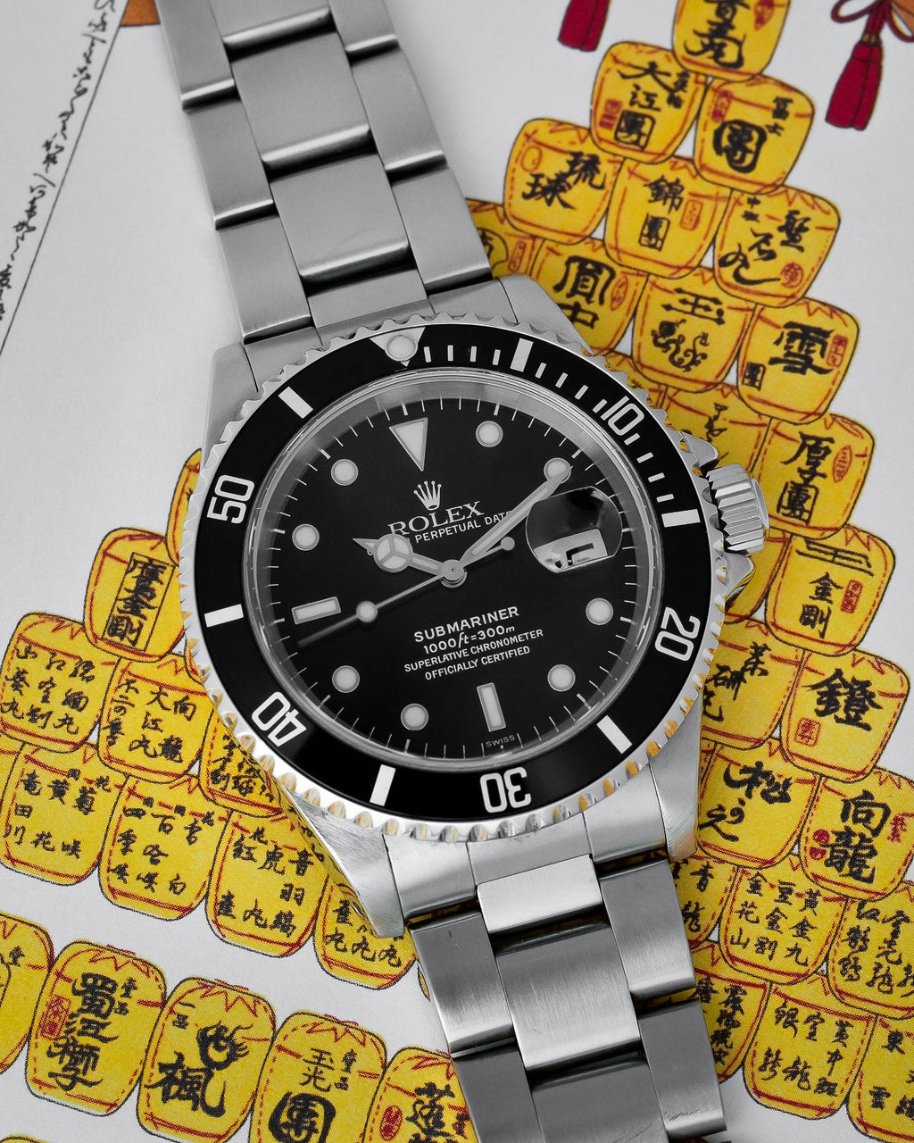 Submariner Date 16610LN Steel 40mm w/ holes