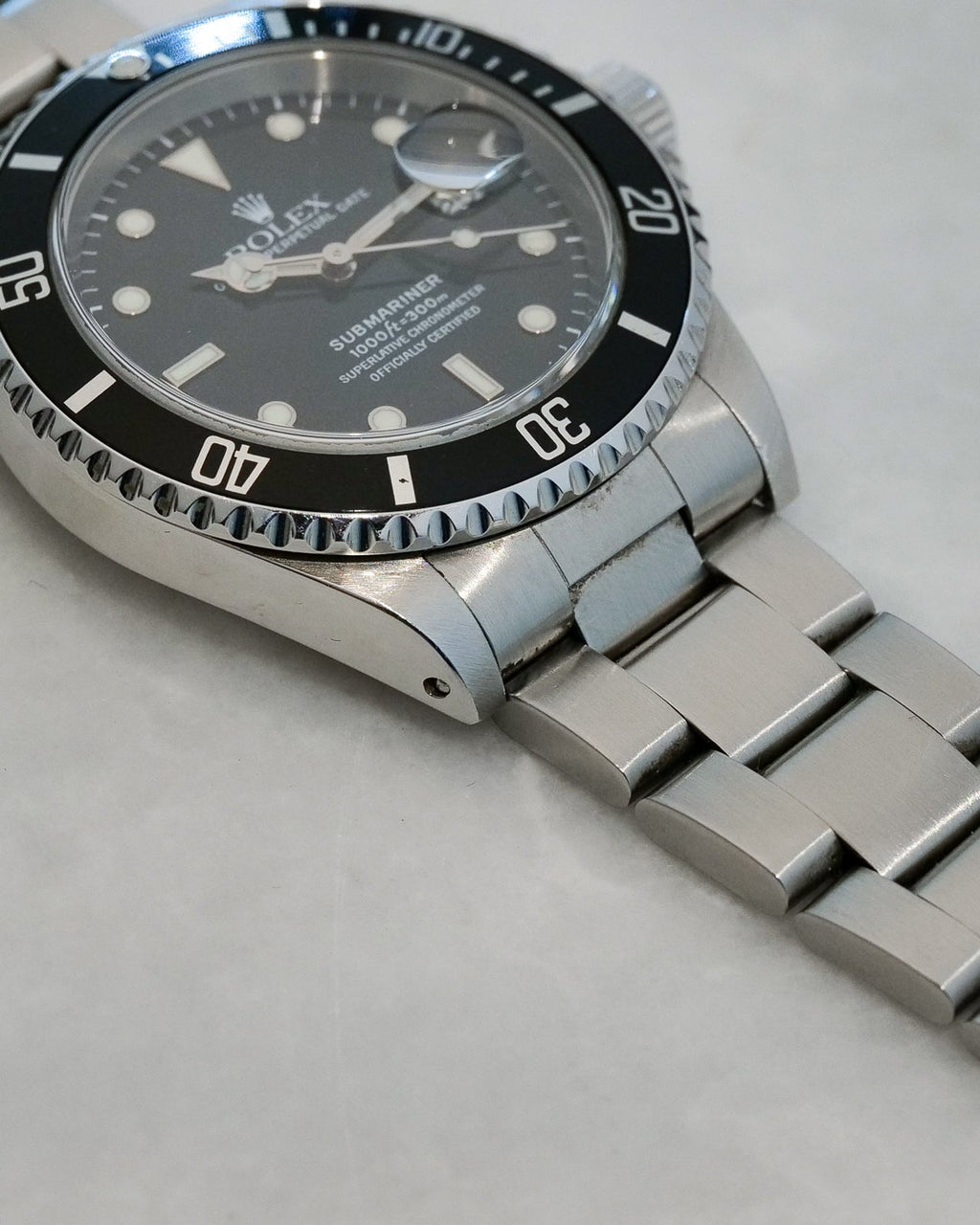 Submariner Date 16610LN Steel 40mm w/ holes