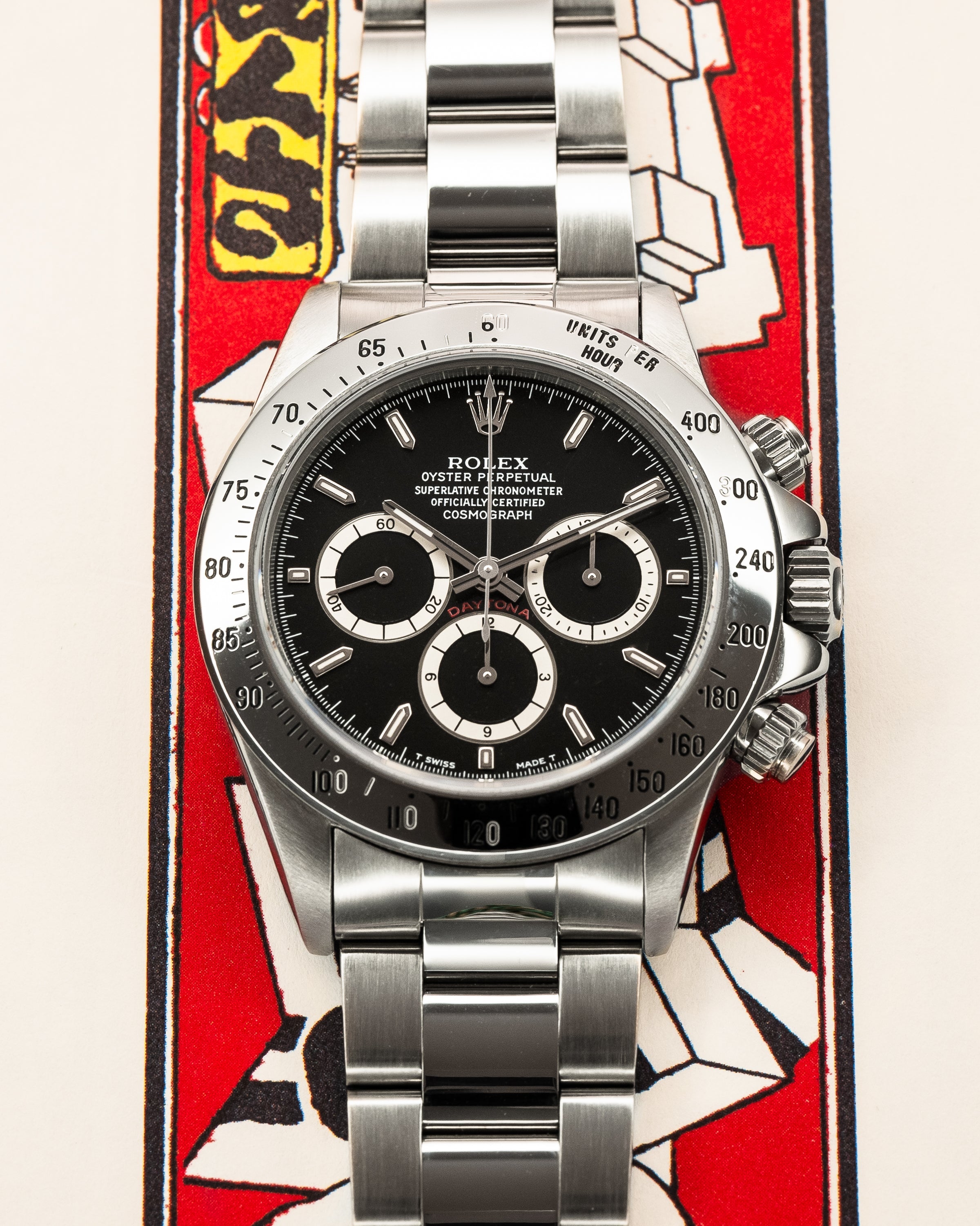 1993 Rolex Cosmograph Daytona Zenith 16520 Inverted 6 Black Dial